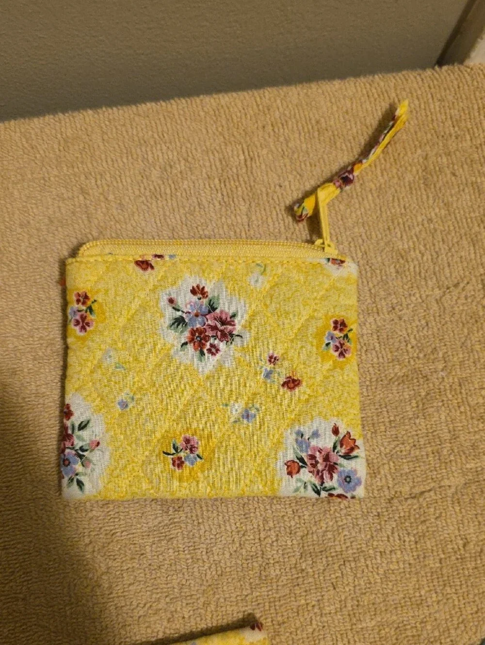 Yellow Floral Quilted Shoulder Bag Set - Inv.537